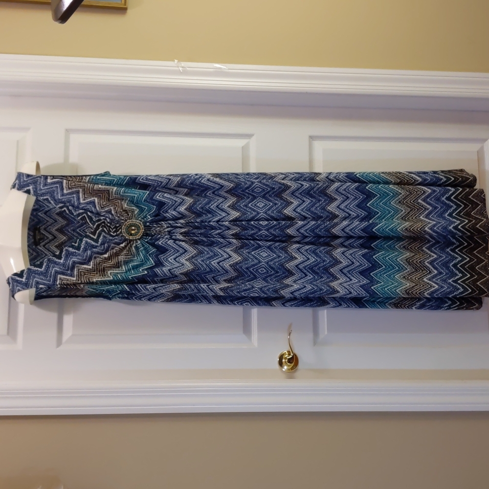 R&M Richards, Sleeveless V-Neck Maxi Dress, 22W